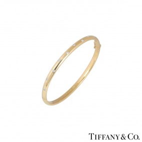Tiffany & Co. Yellow Gold Etoile Diamond Bangle